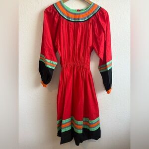 Fernando Huertas Vibrant Mexican Traditional Dress Small?